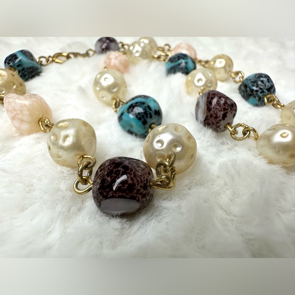 ❌SOLD💜Vintage Stone & Pearl Choker - Picture 6 of 7